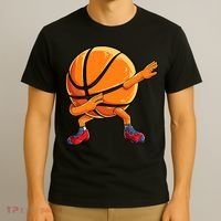 Dabbing Basketball Ball Funny  Sports Player T-Shirt thumb 3