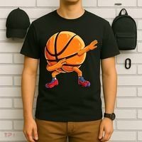 Dabbing Basketball Ball Funny  Sports Player T-Shirt thumb 6