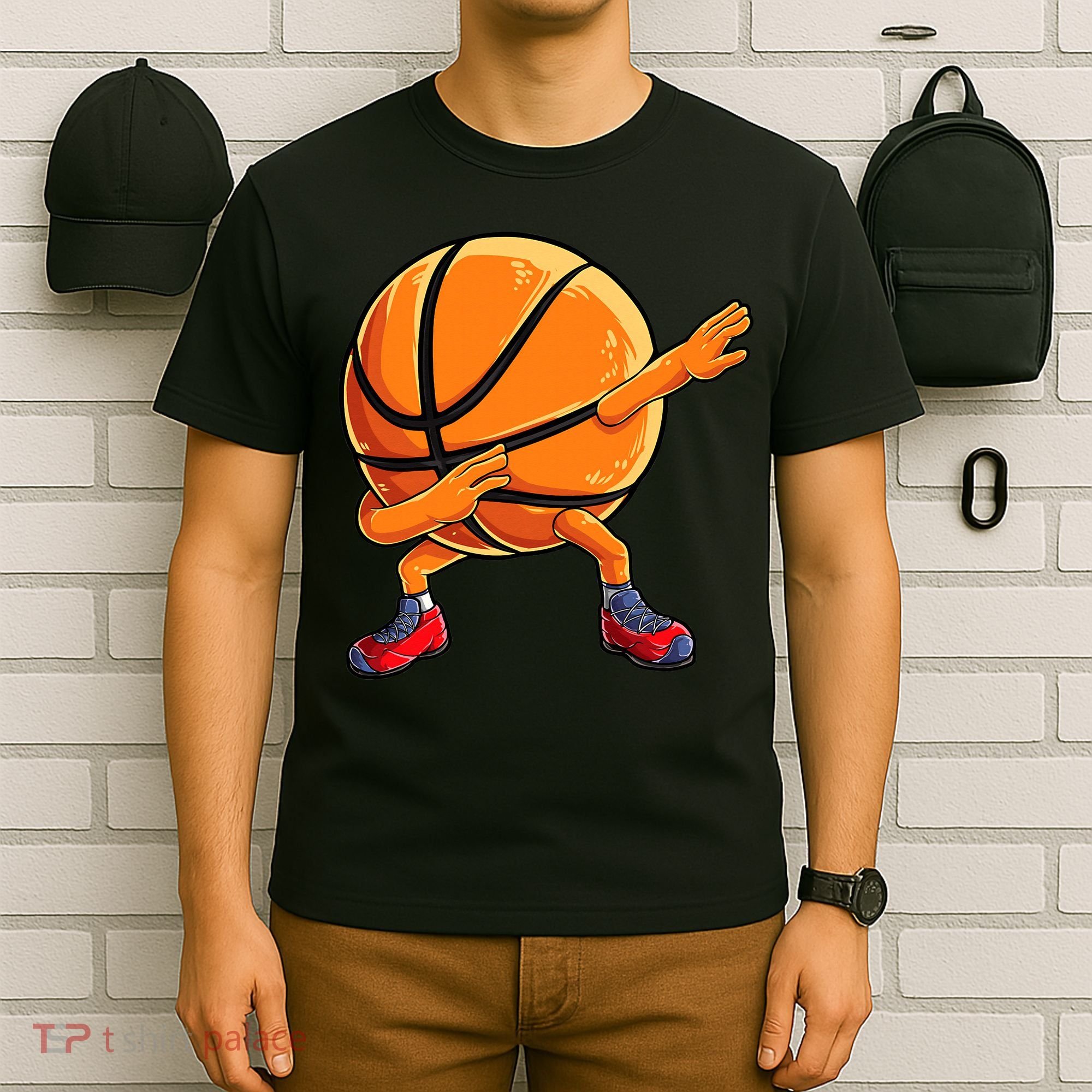 Dabbing Basketball Ball Funny  Sports Player T-Shirt