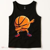 Dabbing Basketball Ball Funny  Sports Player Tank Top thumb 2