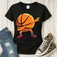 Dabbing Basketball Ball Funny  Sports Player Women's T-Shirt thumb 3
