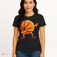 Dabbing Basketball Ball Funny  Sports Player Women's T-Shirt thumb 4