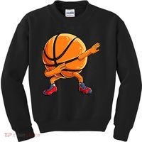 Dabbing Basketball Ball Funny  Sports Player Kids Sweatshirt thumb 0