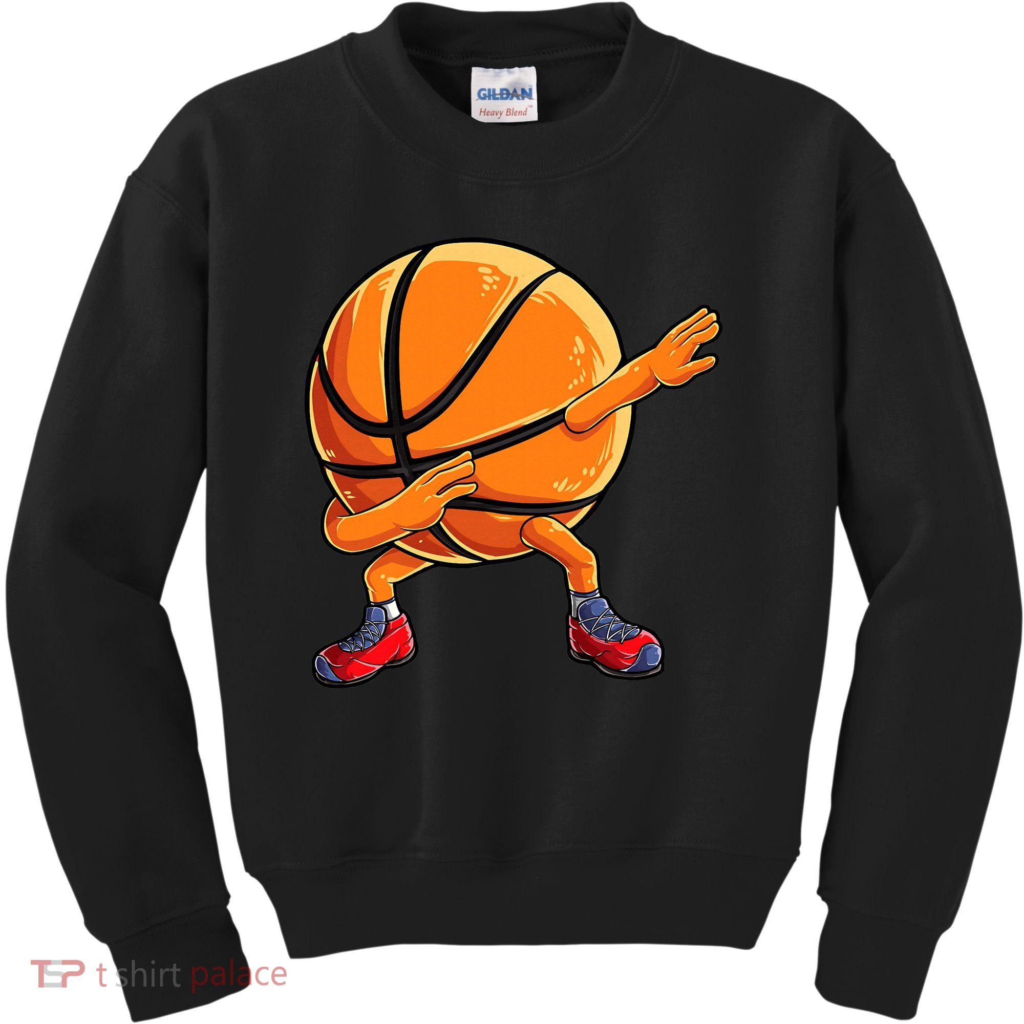Dabbing Basketball Ball Funny  Sports Player Kids Sweatshirt