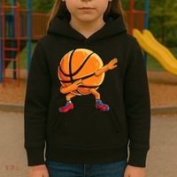 Dabbing Basketball Ball Funny  Sports Player Kids Hoodie thumb 3