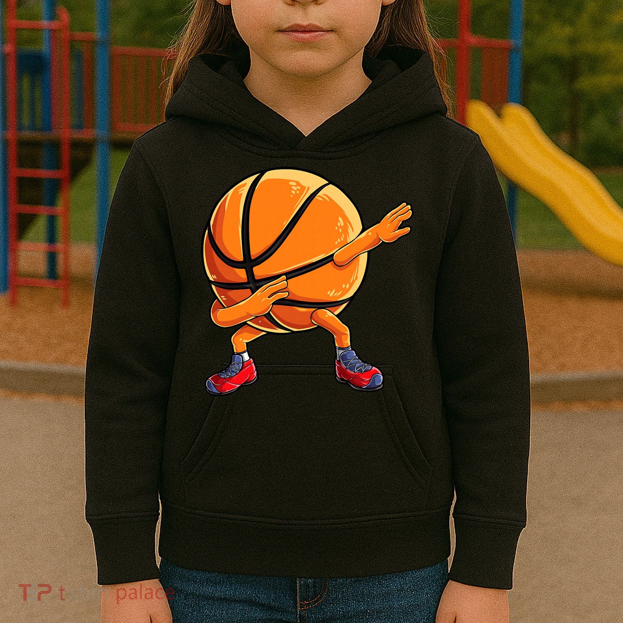 Dabbing Basketball Ball Funny  Sports Player Kids Hoodie