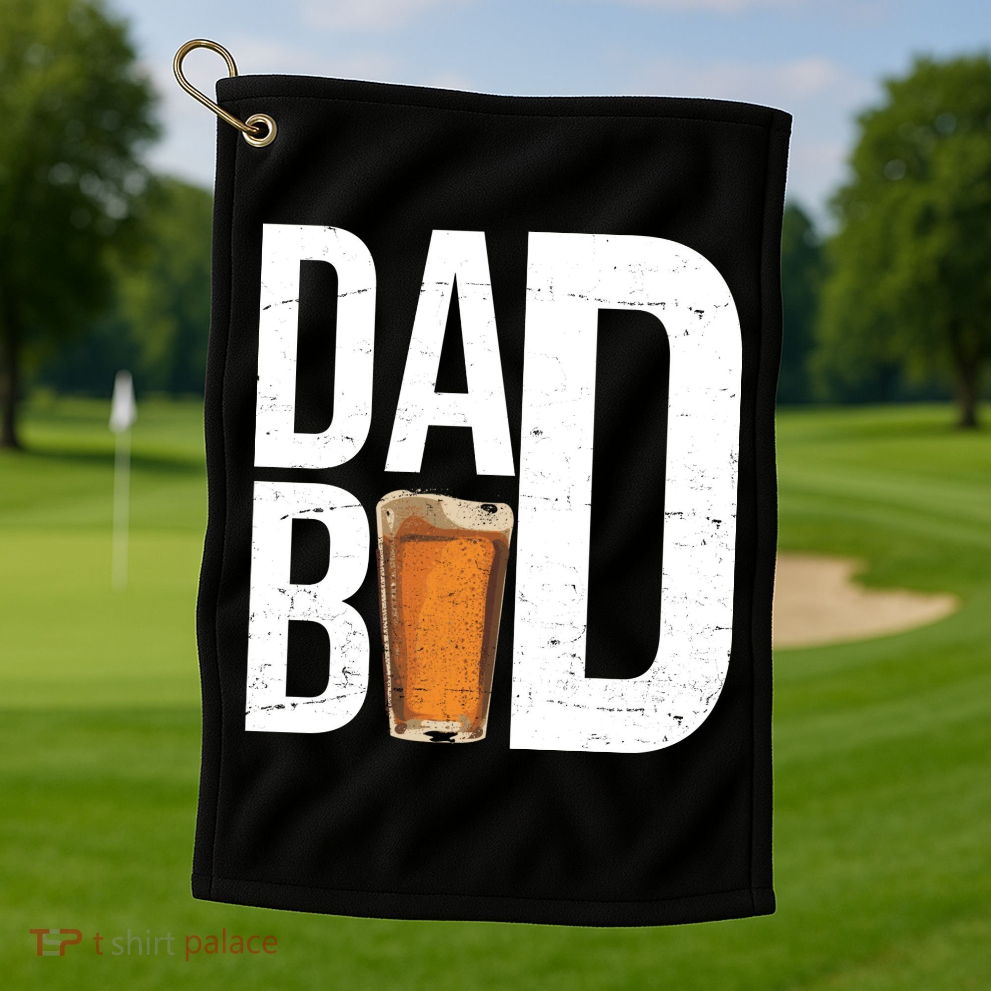 Dad Bod Beer Golf Towel