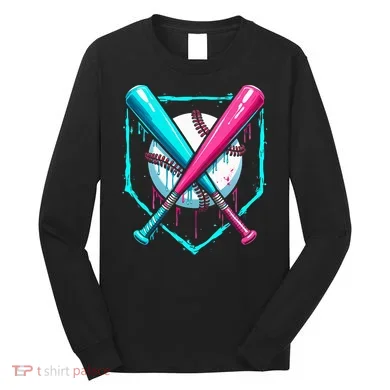 Drip Baseball Bat Baseball Drip Long Sleeve Shirt