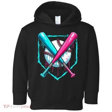 Drip Baseball Bat Baseball Drip Toddler Hoodie