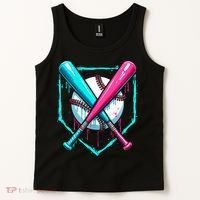 Drip Baseball Bat Baseball Drip Tank Top thumb 2