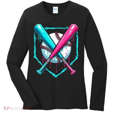 Drip Baseball Bat Baseball Drip Women's Long Sleeve Shirt