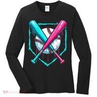 Drip Baseball Bat Baseball Drip Women's Long Sleeve Shirt thumb 0