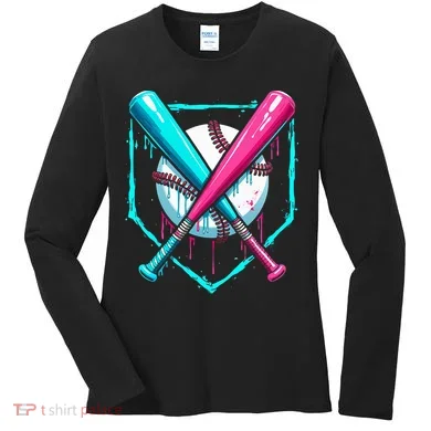 Drip Baseball Bat Baseball Drip Women's Long Sleeve Shirt