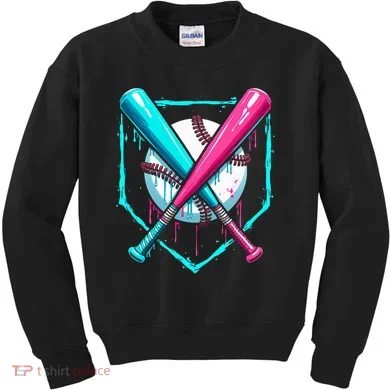 Drip Baseball Bat Baseball Drip Kids Sweatshirt