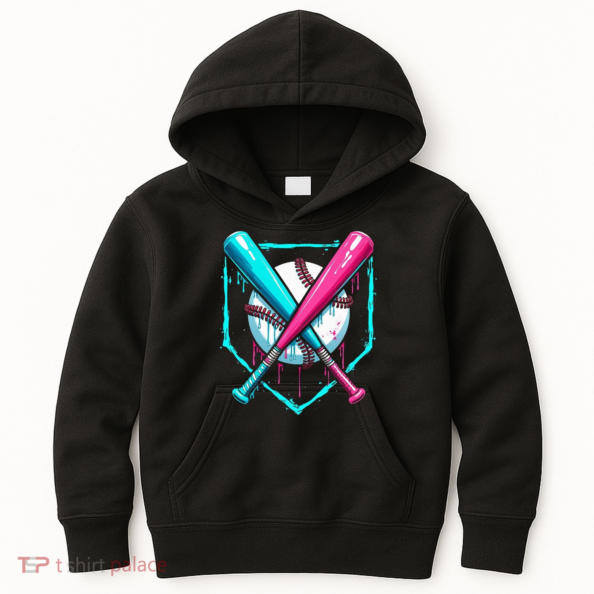 Drip Baseball Bat Baseball Drip Kids Hoodie