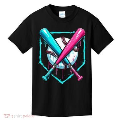 Drip Baseball Bat Baseball Drip Kids T-Shirt