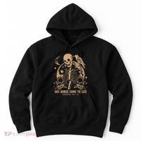 Dry Bones Come To Life Floral Skeleton Hoodie thumb 0
