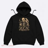 Dry Bones Come To Life Floral Skeleton Hoodie thumb 0