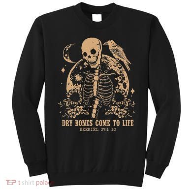 Dry Bones Come To Life Floral Skeleton Sweatshirt