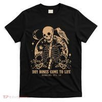 Dry Bones Come To Life Floral Skeleton T-Shirt thumb 0