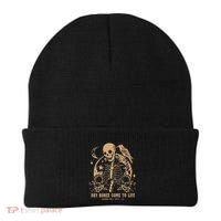 Dry Bones Come To Life Floral Skeleton Beanie thumb 0