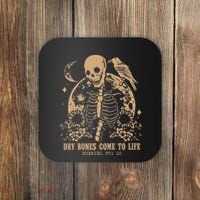 Dry Bones Come To Life Floral Skeleton Coaster thumb 0