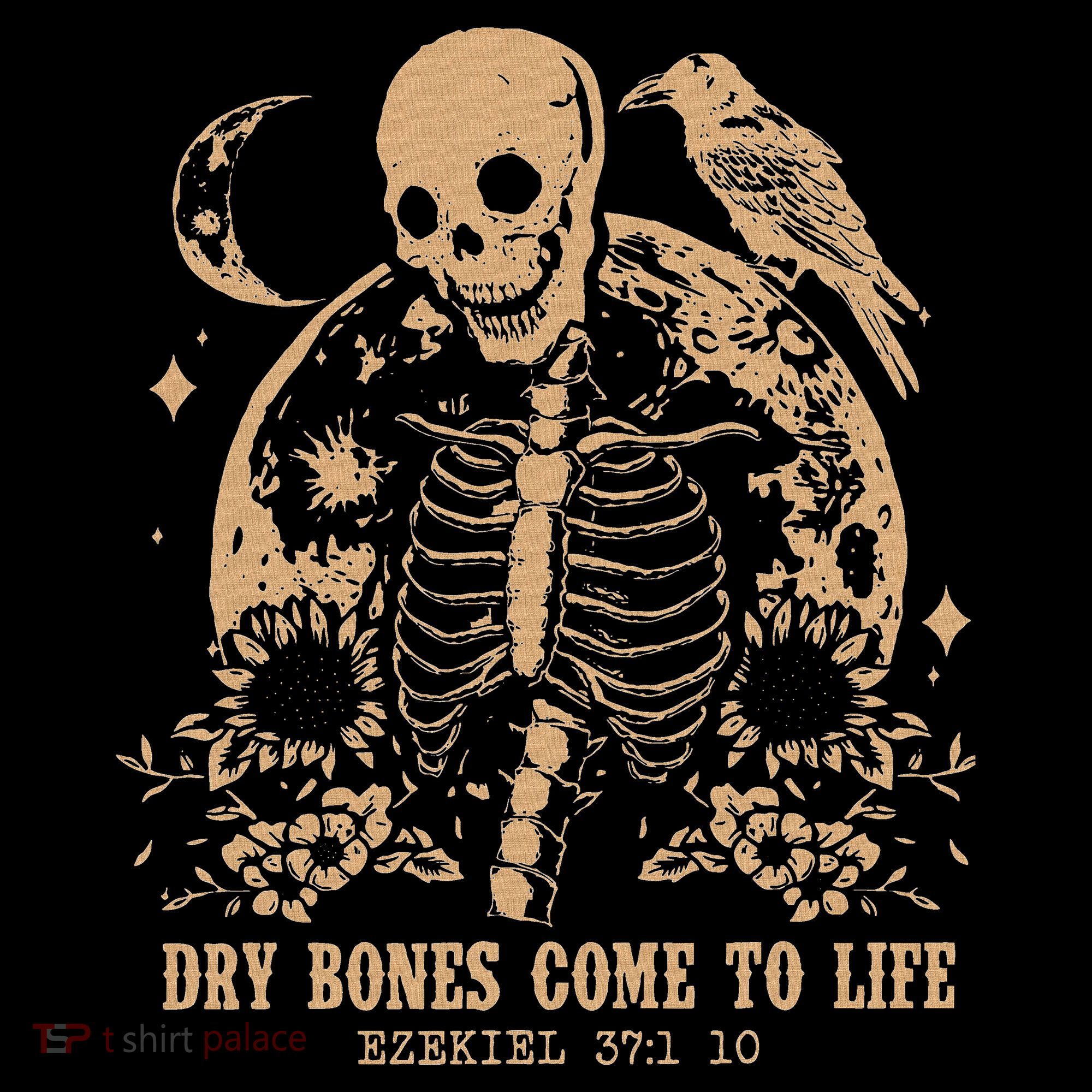 Dry Bones Come To Life Floral Skeleton Women's Hoodie