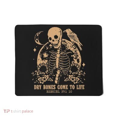 Dry Bones Come To Life Floral Skeleton Mousepad