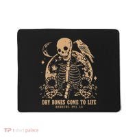 Dry Bones Come To Life Floral Skeleton Mousepad thumb 0