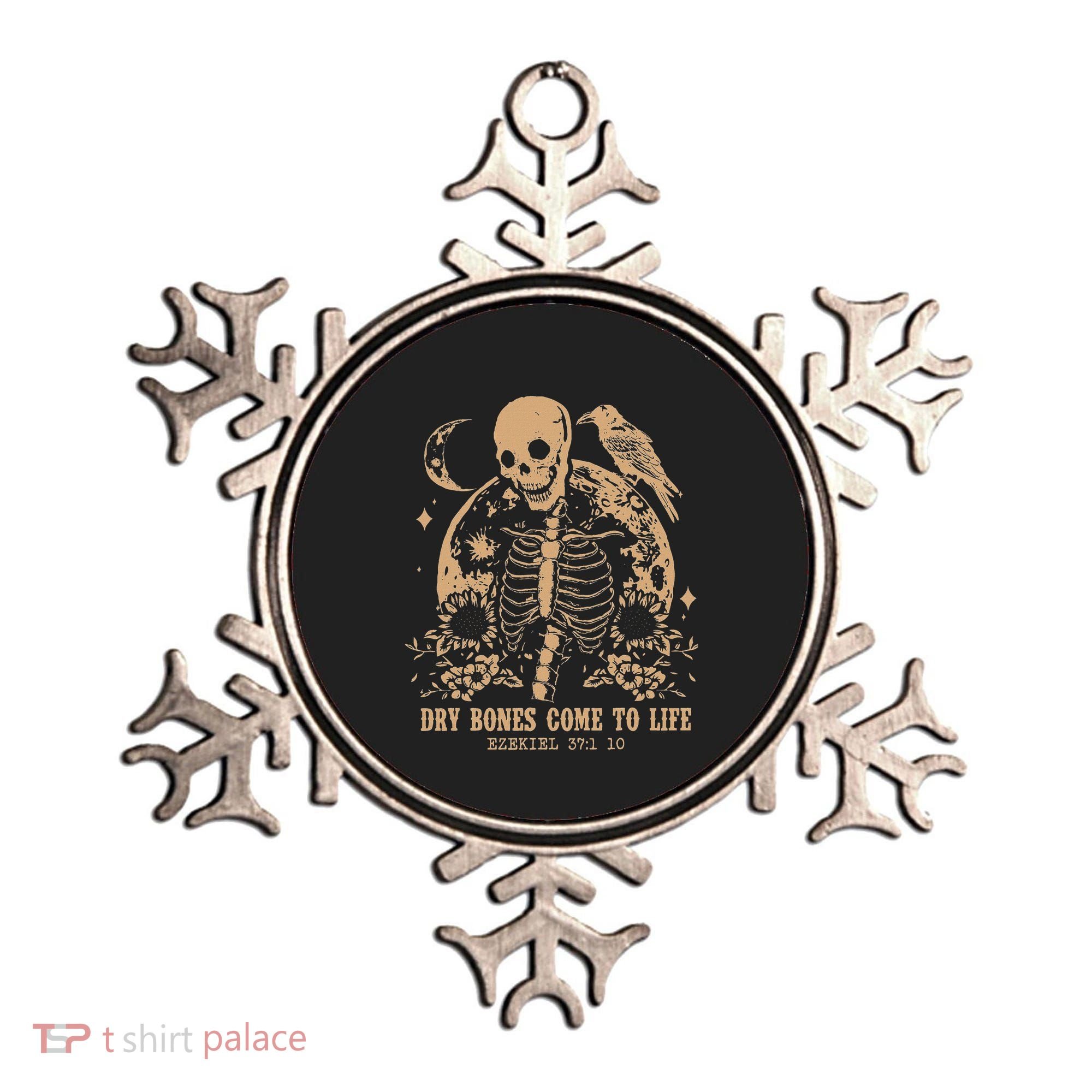 Dry Bones Come To Life Floral Skeleton Ornament