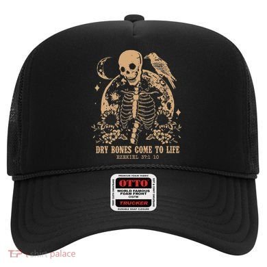Dry Bones Come To Life Floral Skeleton Hat