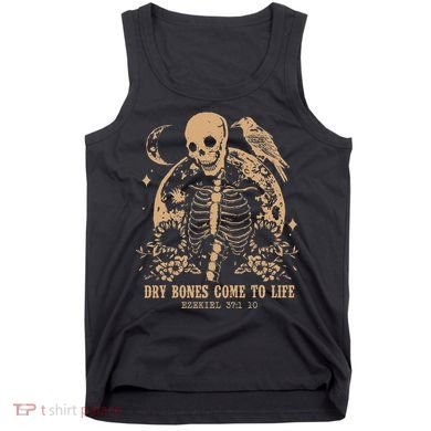 Dry Bones Come To Life Floral Skeleton Tank Top