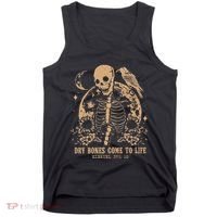 Dry Bones Come To Life Floral Skeleton Tank Top thumb 0