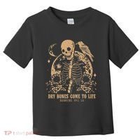 Dry Bones Come To Life Floral Skeleton Toddler T-Shirt thumb 0