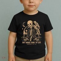 Dry Bones Come To Life Floral Skeleton Toddler T-Shirt thumb 2