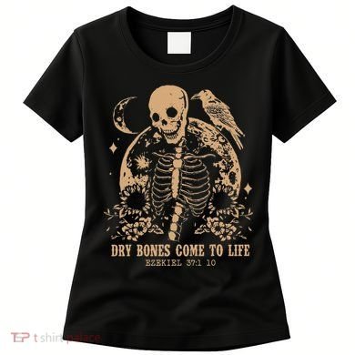 Dry Bones Come To Life Floral Skeleton Women's T-Shirt