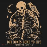 Dry Bones Come To Life Floral Skeleton Kids Hoodie thumb 5