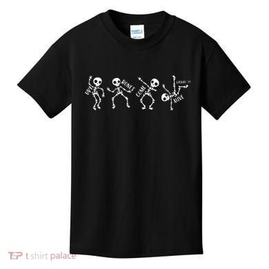 Dry Bones Come Alive Relaxed Funny Skeleton Dancing Kids T-Shirt