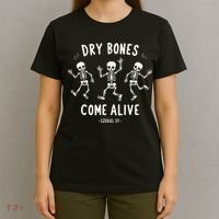 Dry Bones Come Alive Funny Skeleton Dancing Meme Gift T-Shirt thumb 4