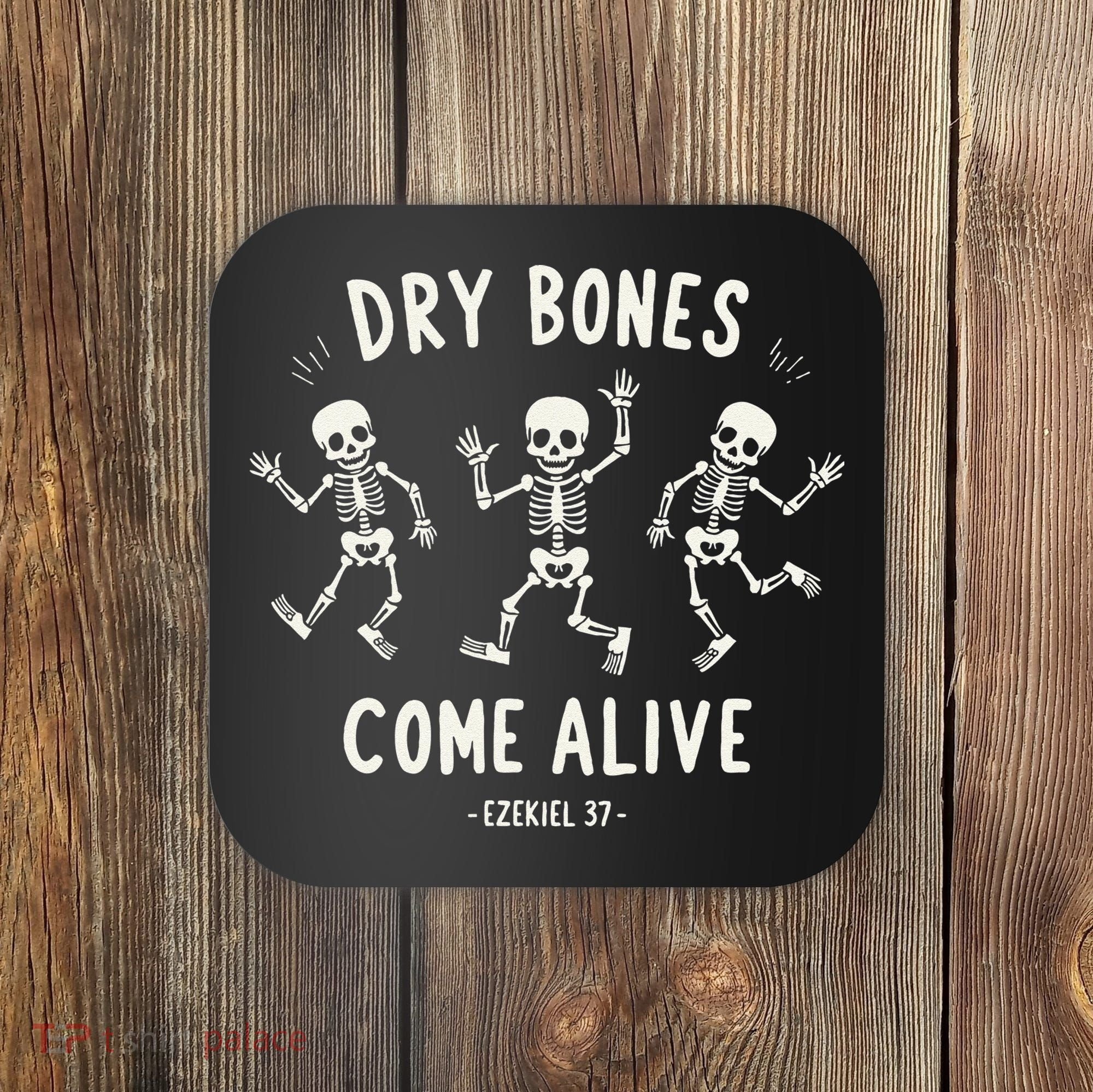 Dry Bones Come Alive Funny Skeleton Dancing Meme Gift Coaster