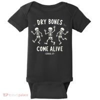 Dry Bones Come Alive Funny Skeleton Dancing Meme Gift Baby Bodysuit thumb 0