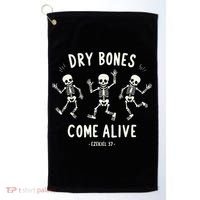 Dry Bones Come Alive Funny Skeleton Dancing Meme Gift Golf Towel thumb 0