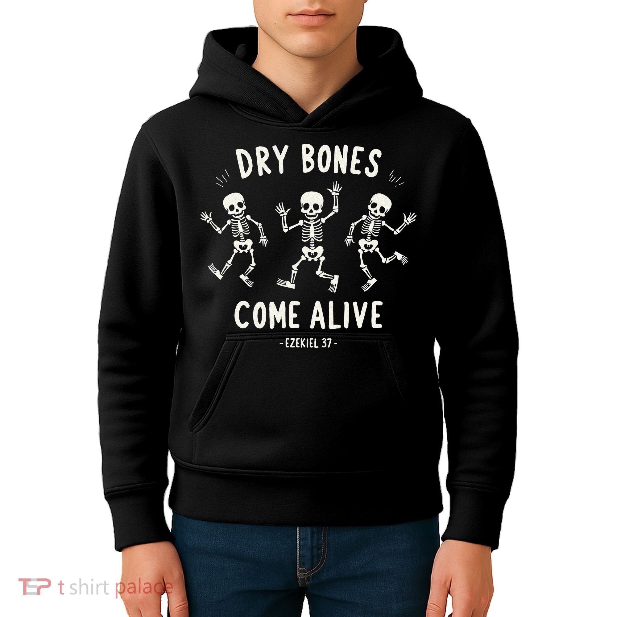 Dry Bones Come Alive Funny Skeleton Dancing Meme Gift Kids Hoodie