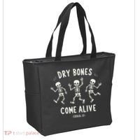 Dry Bones Come Alive Funny Skeleton Dancing Meme Gift Tote Bag thumb 2