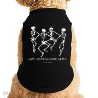 Dry Bones Come Alive Funny Skeleton Dancing Gift Doggie Tank thumb 0