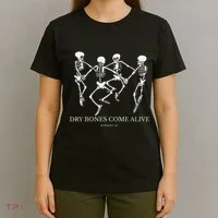 Dry Bones Come Alive Funny Skeleton Dancing Gift T-Shirt thumb 4