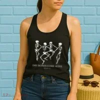 Dry Bones Come Alive Funny Skeleton Dancing Gift Women's Tank Top thumb 2