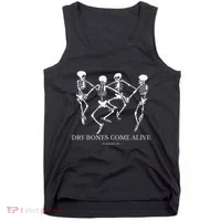 Dry Bones Come Alive Funny Skeleton Dancing Gift Tank Top thumb 0