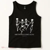Dry Bones Come Alive Funny Skeleton Dancing Gift Tank Top thumb 2