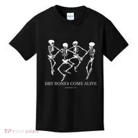 Dry Bones Come Alive Funny Skeleton Dancing Gift Kids T-Shirt thumb 0